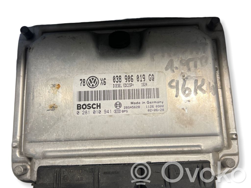 Engine control unit/module   038906019GQ,28SA5628,0281010941