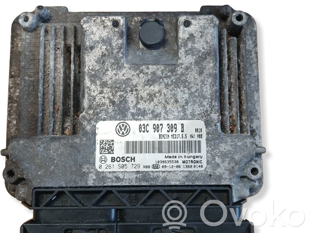 Engine control unit/module   03C907309B,1039S35538,0261S05729