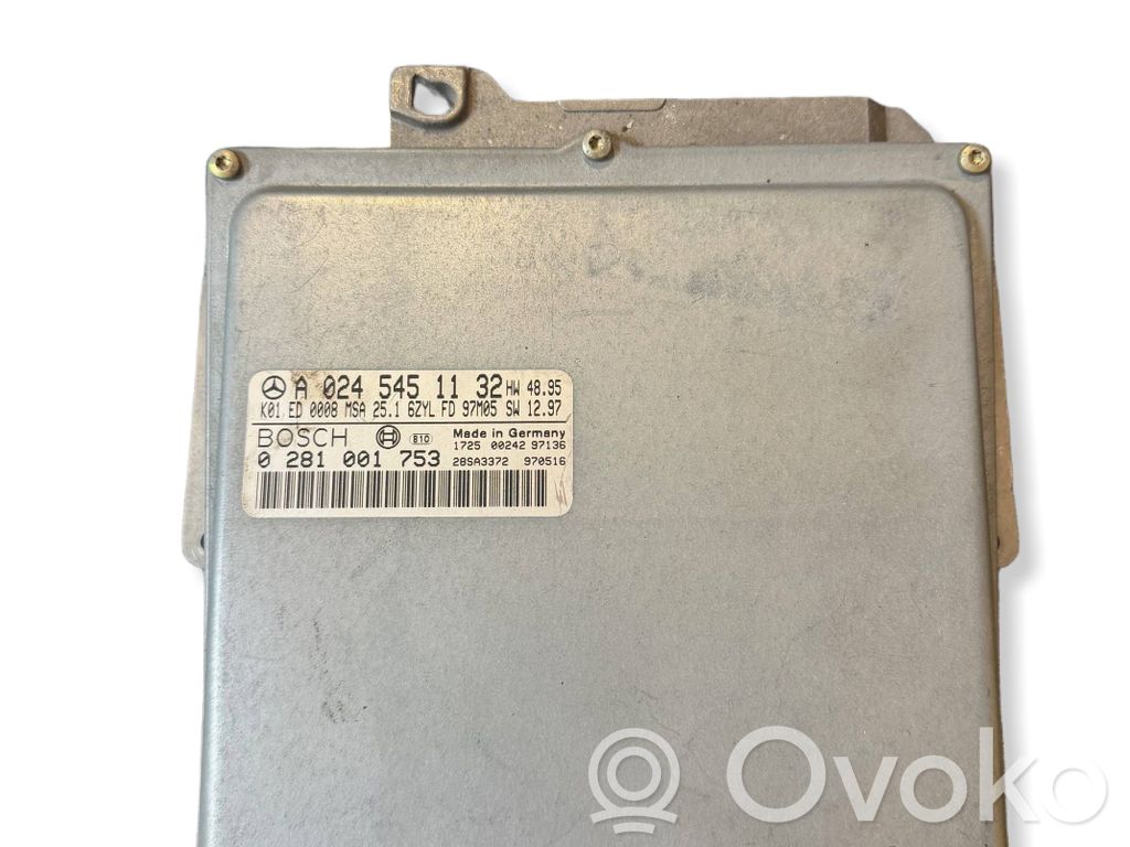 Engine control unit/module ECU   A0245451132,0281001753,28SA3372