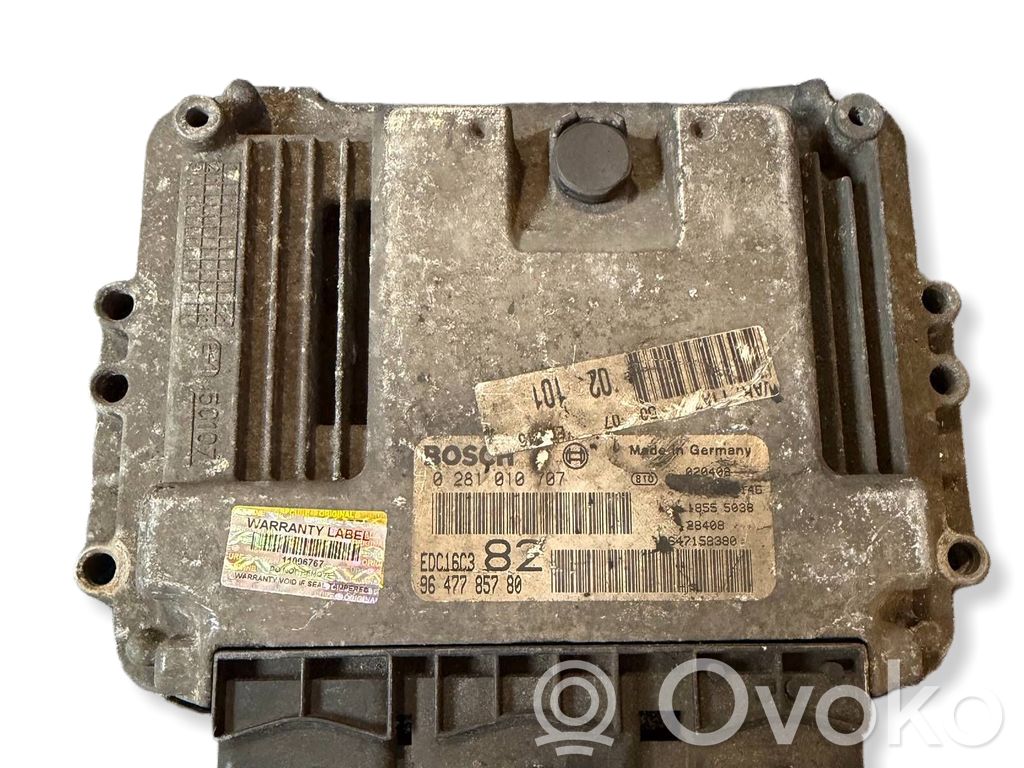 Engine control unit/module   0281010707,9647785780,9647158380,EDC16C3