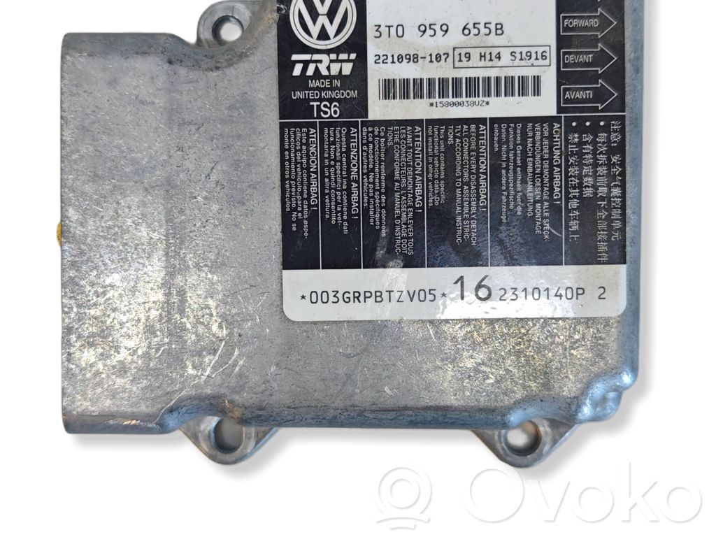 Skoda Superb B6 (3T) Unitate/modul de comandă airbaguri 