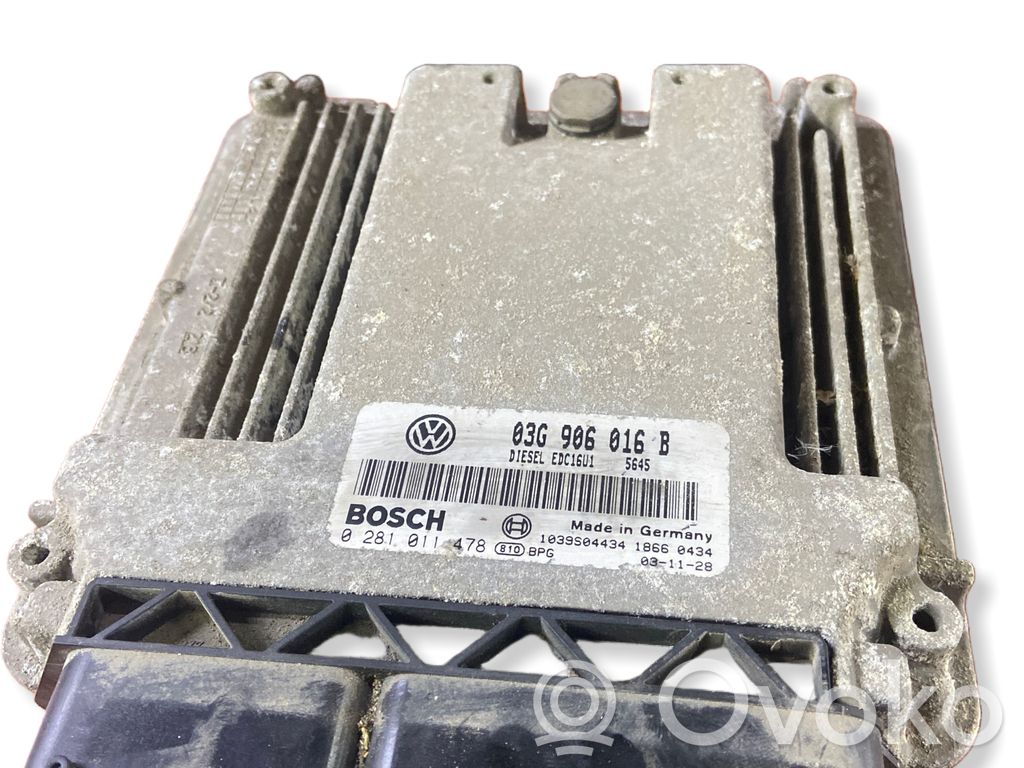 Engine control unit/module   03G906016B,0281011478,1039S04434