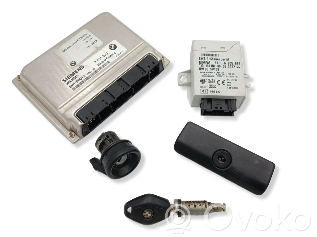 Engine ECU kit and lock set   7511570,61356905668,6905668,61358363099,8363099,MS43