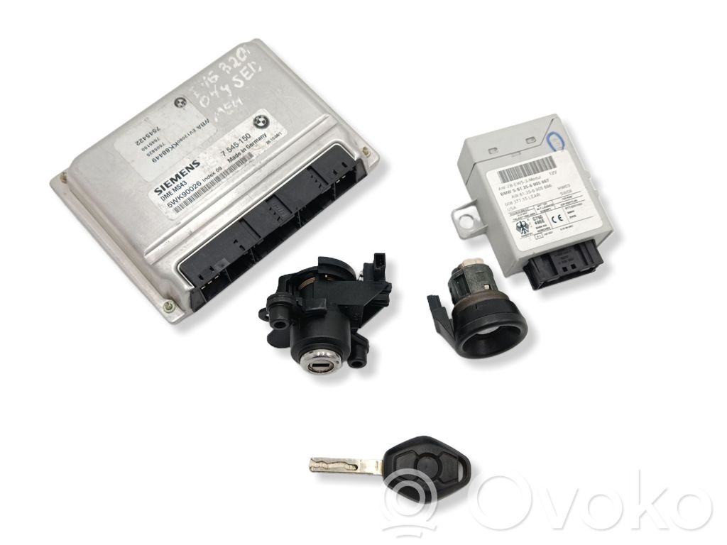 Engine ECU kit and lock set   7545150,61356905667,6905667,61358379345,8196052,8379345,MS43