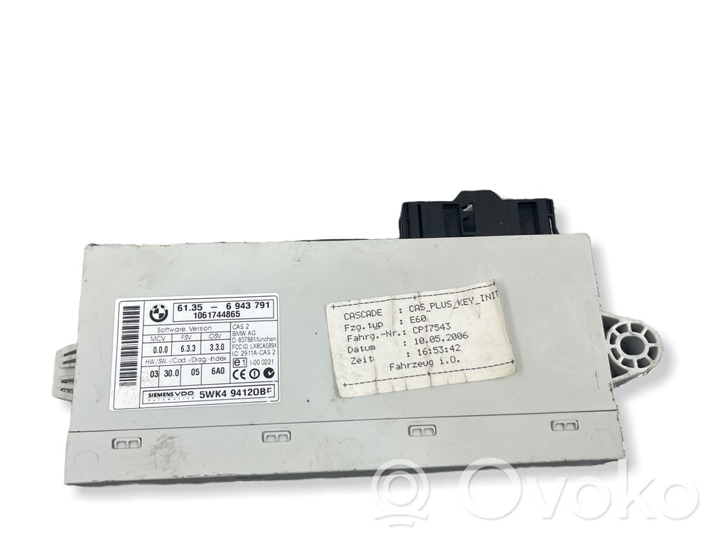 BMW 5 E60 E61 CAS valdymo blokas/ modulis 
