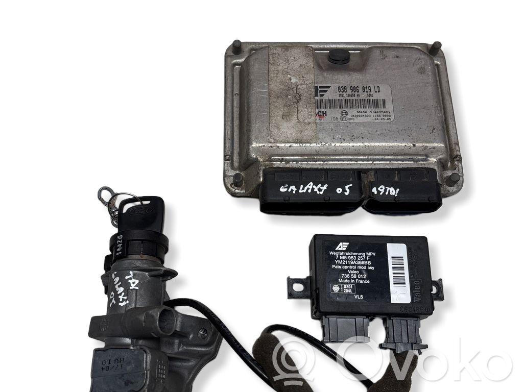 Komplettsatz Motorsteuergerät Zündschloss   038906019LD,1039S04923,3M2112A650AA,4B0905851B,7M5953257F,YM2119A366BB