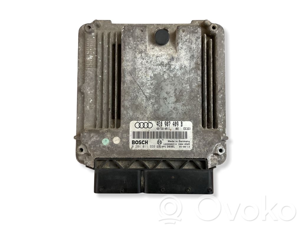 Sterownik / Moduł ECU   4E0907409B,0281011939,1039S06214