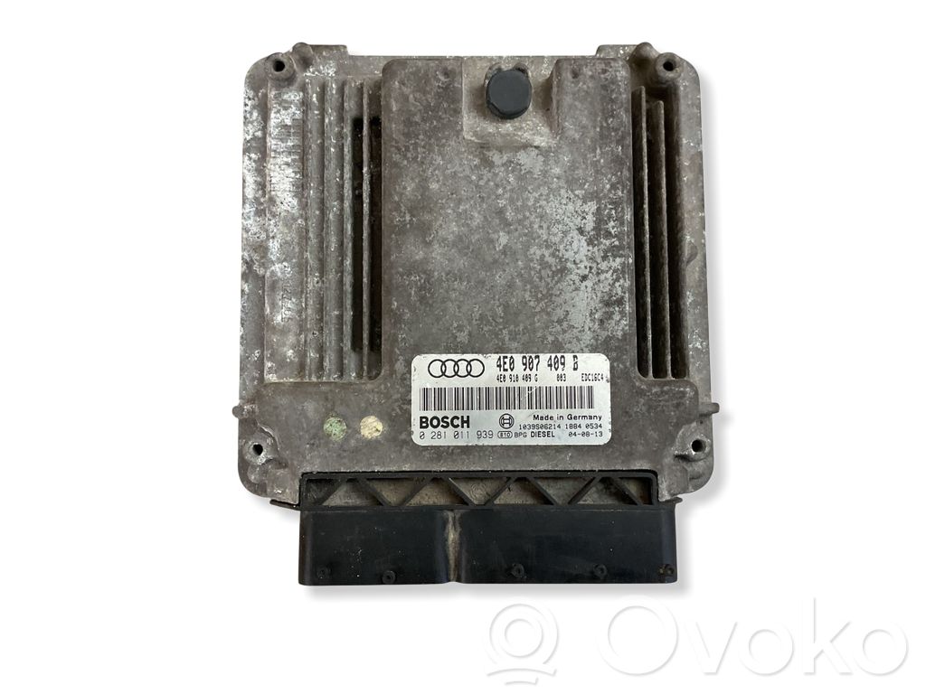 Engine control unit/module   4E0907409B,1039S06214,0281011939