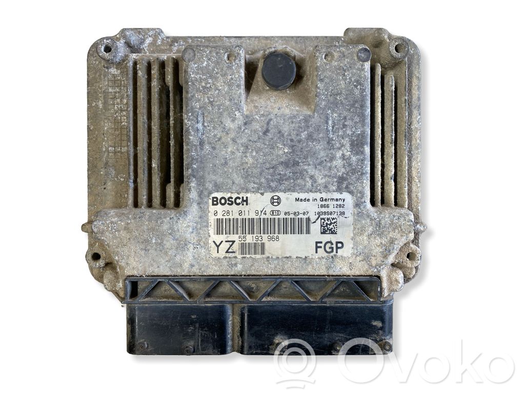 Engine control unit/module   55193968,0281011914,1039S07138