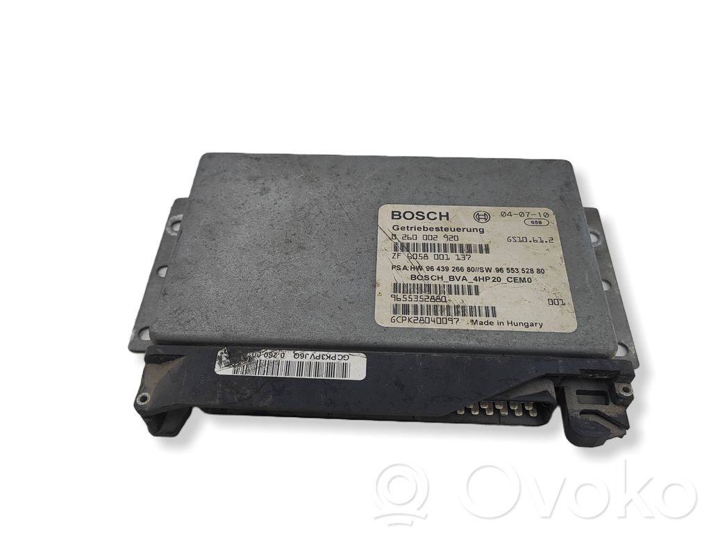 Peugeot 407 Module de contrôle de boîte de vitesses ECU 