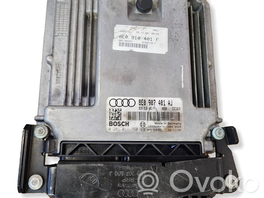 Engine control unit/module   8E0907401AJ,8E0910401F,0281011760