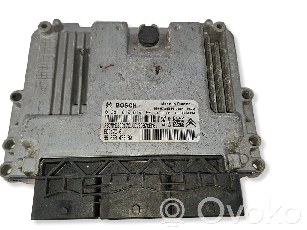 Citroen C4 II Picasso Engine control unit/module 