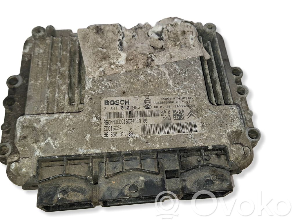 Engine control unit/module   0281012982,9665091180,0281012989,9653858880