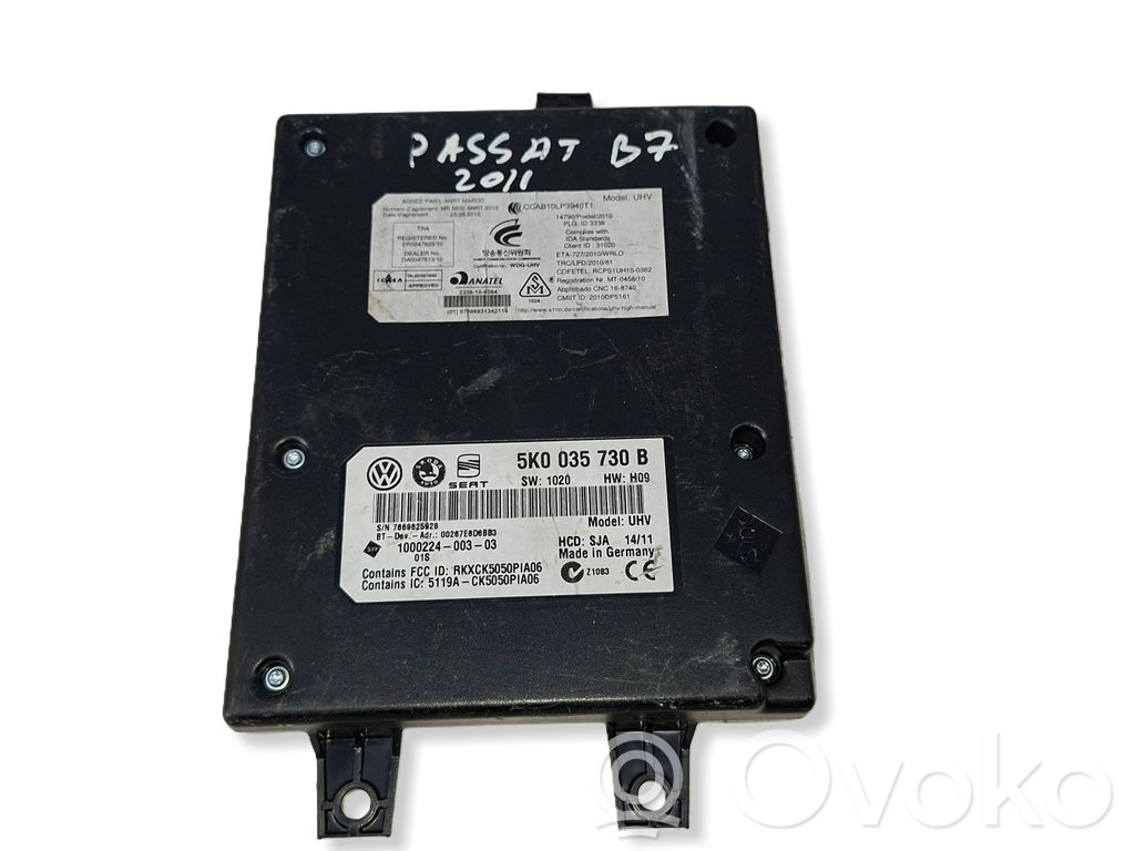 Volkswagen PASSAT B7 Bluetooth control unit module 