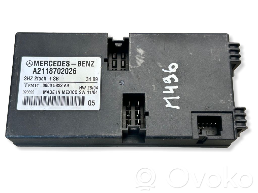Mercedes-Benz CLS C219 Module de commande de siège 