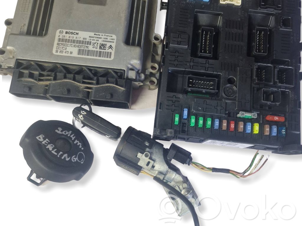 Engine ECU kit and lock set   0281019817,9805947380,9666729580,967847708001