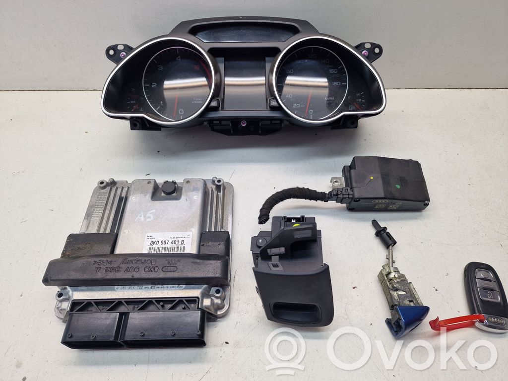 Engine ECU kit and lock set   8K0907401B,0281014722,8T0920981B,8K0905852D,8K0907352A,8K0909131,N0503058