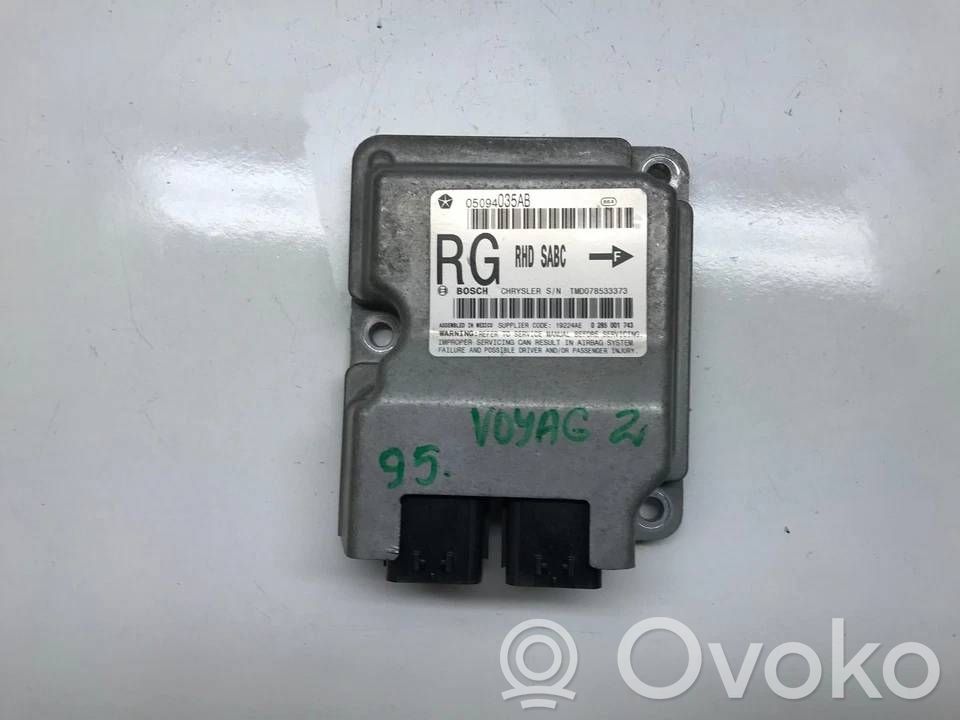 Chrysler Grand Voyager IV Module de contrôle airbag 