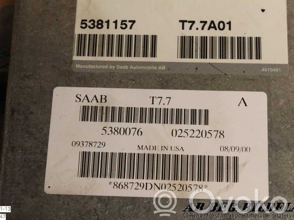 Saab 9-5 Injection control unit/module 