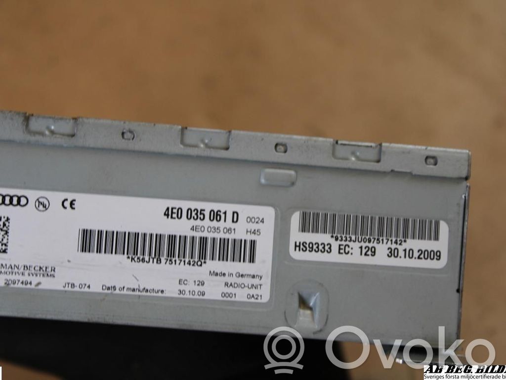 Audi A8 S8 D3 4E Skaņas pastiprinātājs 