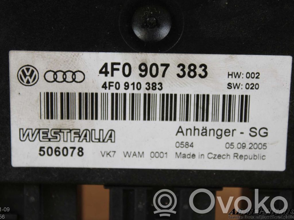 Audi A6 S6 C6 4F Unidad de control/módulo de la barra de remolque