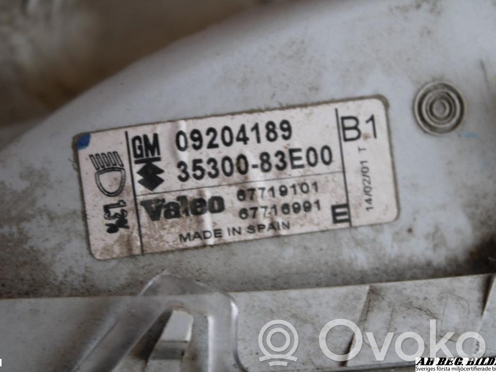 Opel Agila A Priekšējais lukturis
