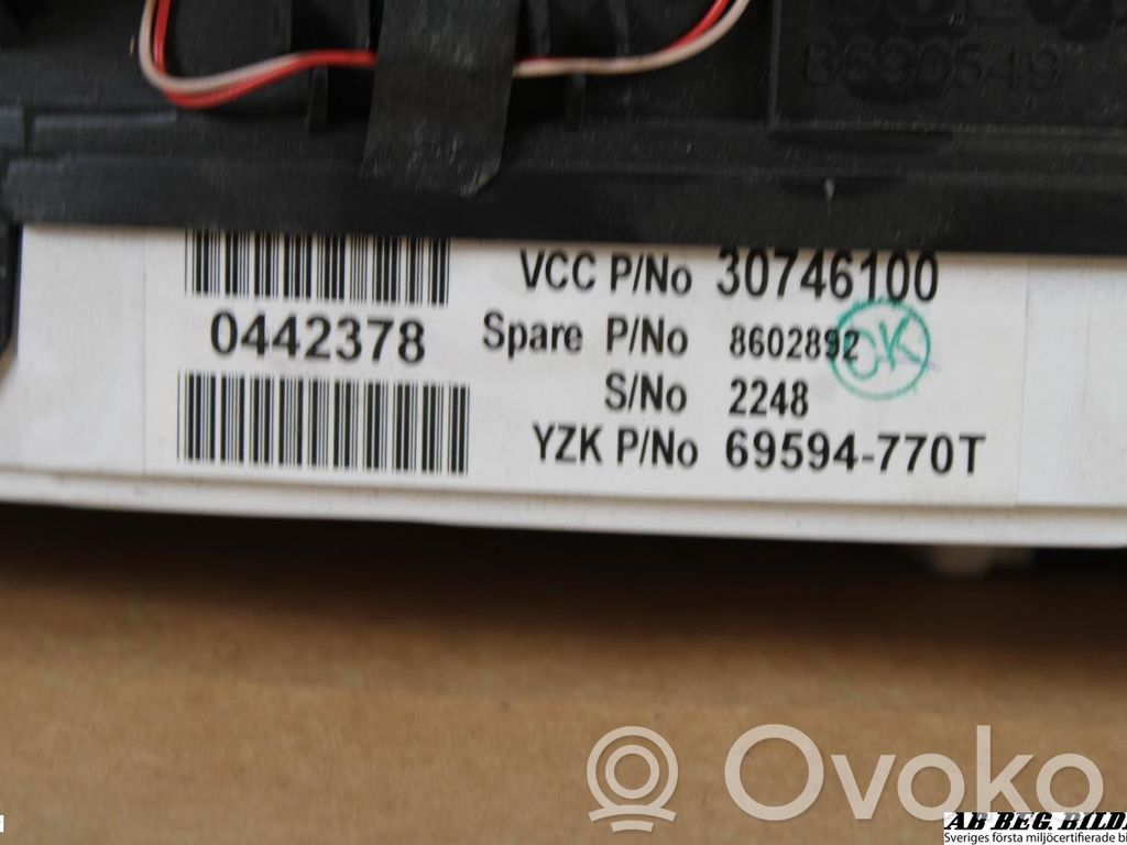 Volvo V70 Tachimetro (quadro strumenti)