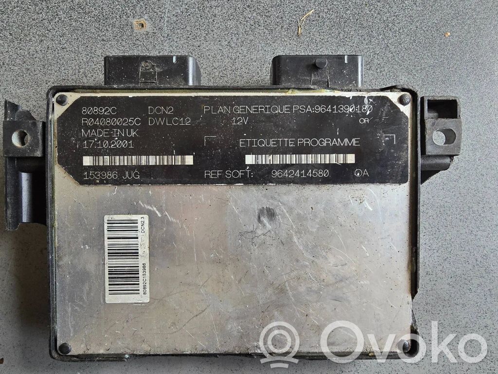 Citroen Berlingo Engine control unit/module 