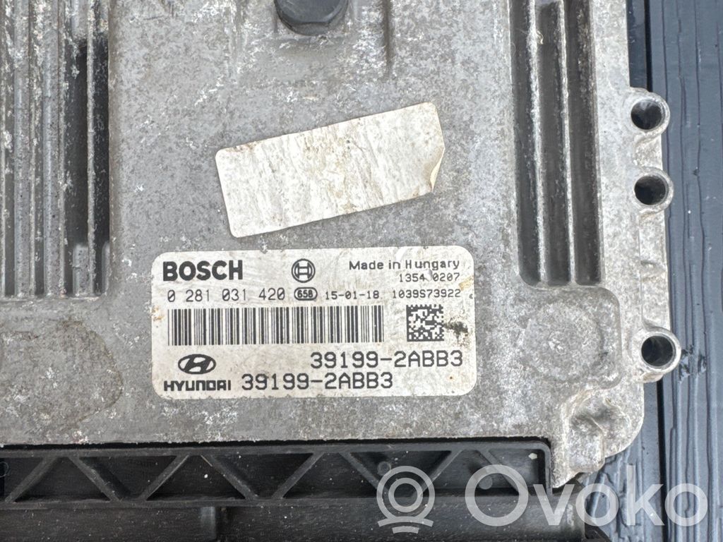 Engine control unit/module   391992ABB3,0281031420,391992A9B3