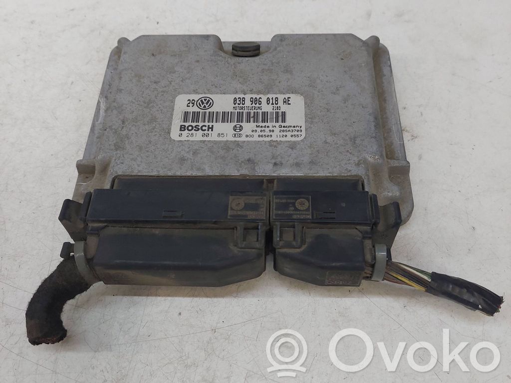 Engine control unit/module   038906018AE,28SA3709,0281001851