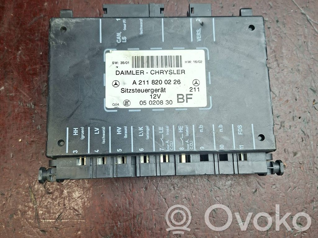 Mercedes-Benz E W211 Module de commande de siège 