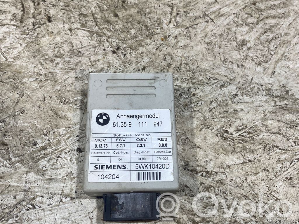BMW 5 E60 E61 Tow bar trailer control unit/module 