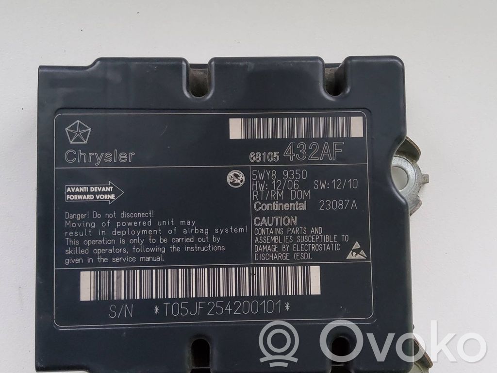 Airbag control unit/module   68105432AF,5WY89350,T0EJF254200101