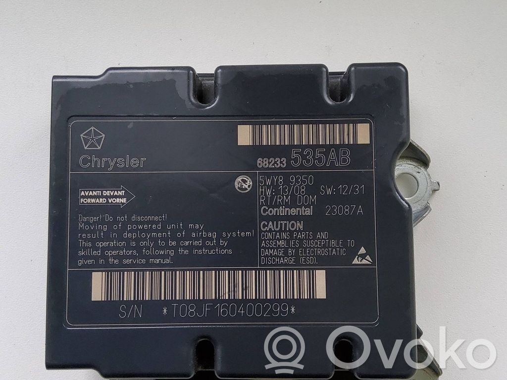 Airbag control unit/module   68233535AB,5WY89350,T08JF160400299