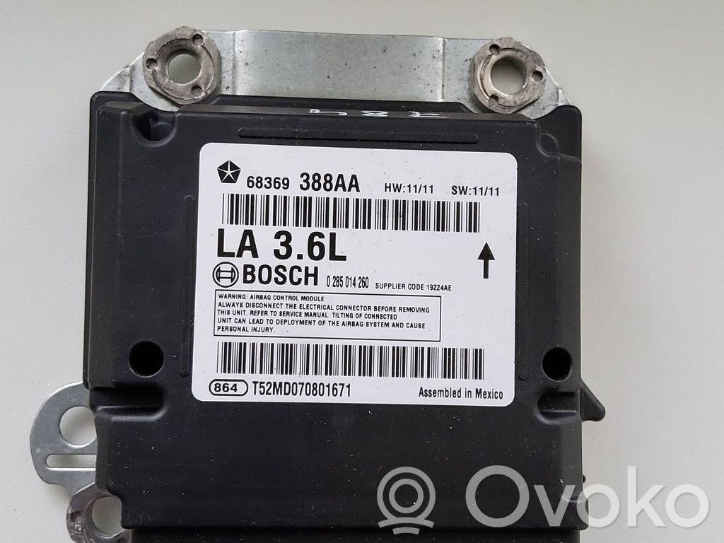 Airbag control unit/module   68369388AA,0285014260,T52MDD70801671
