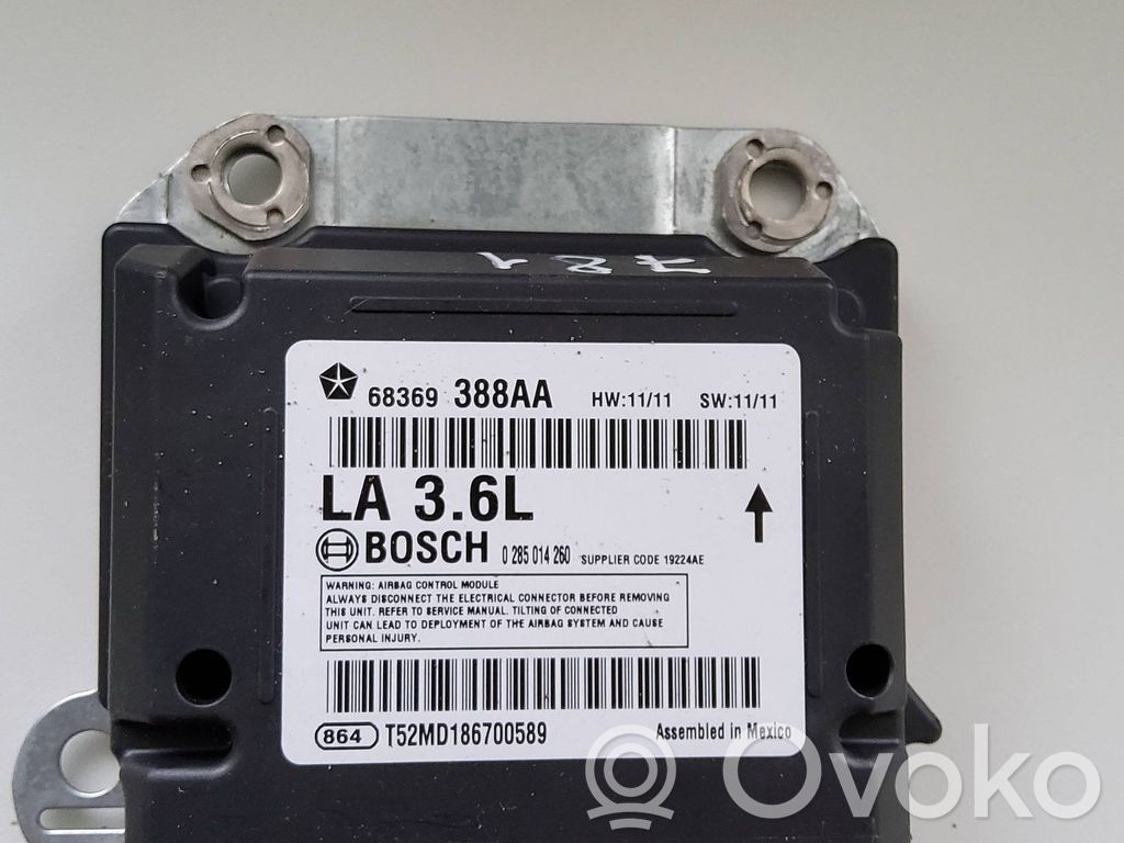 Airbag control unit/module   68369388AA,0285014260,T52MD186700589