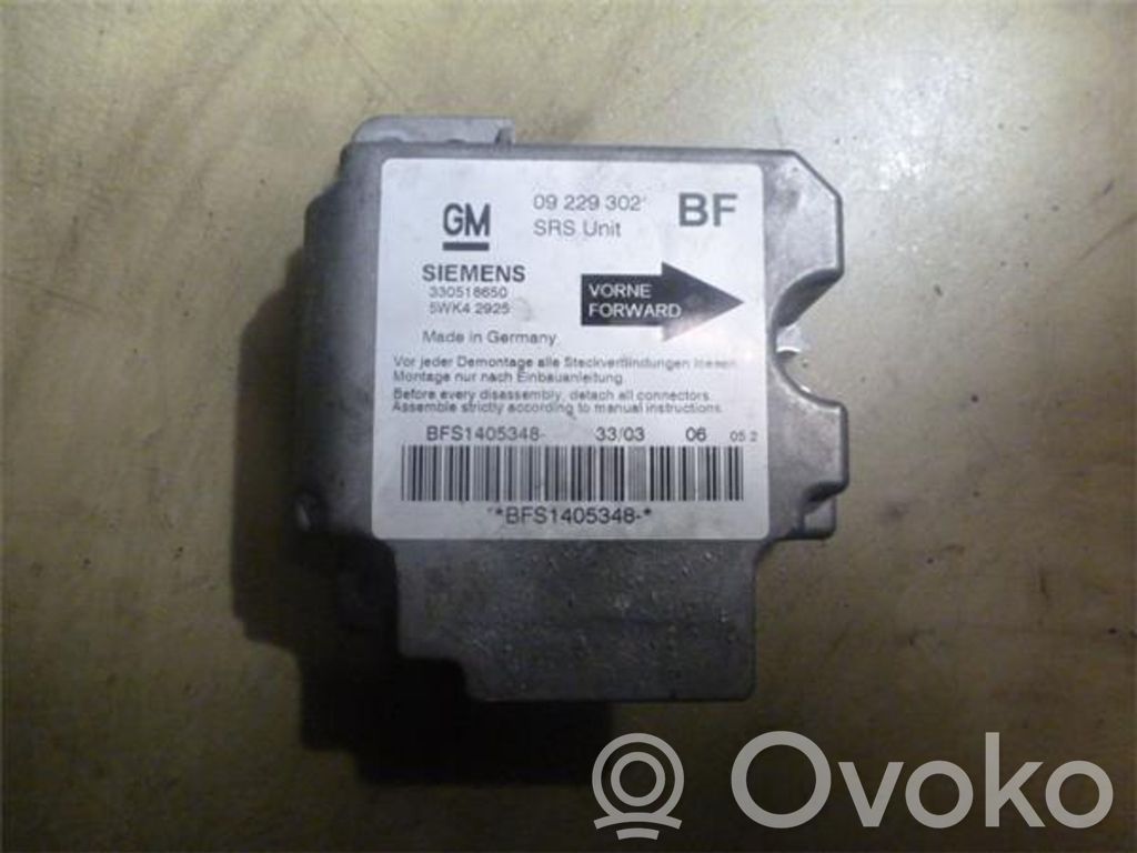 Opel Astra G Airbag control unit/module 