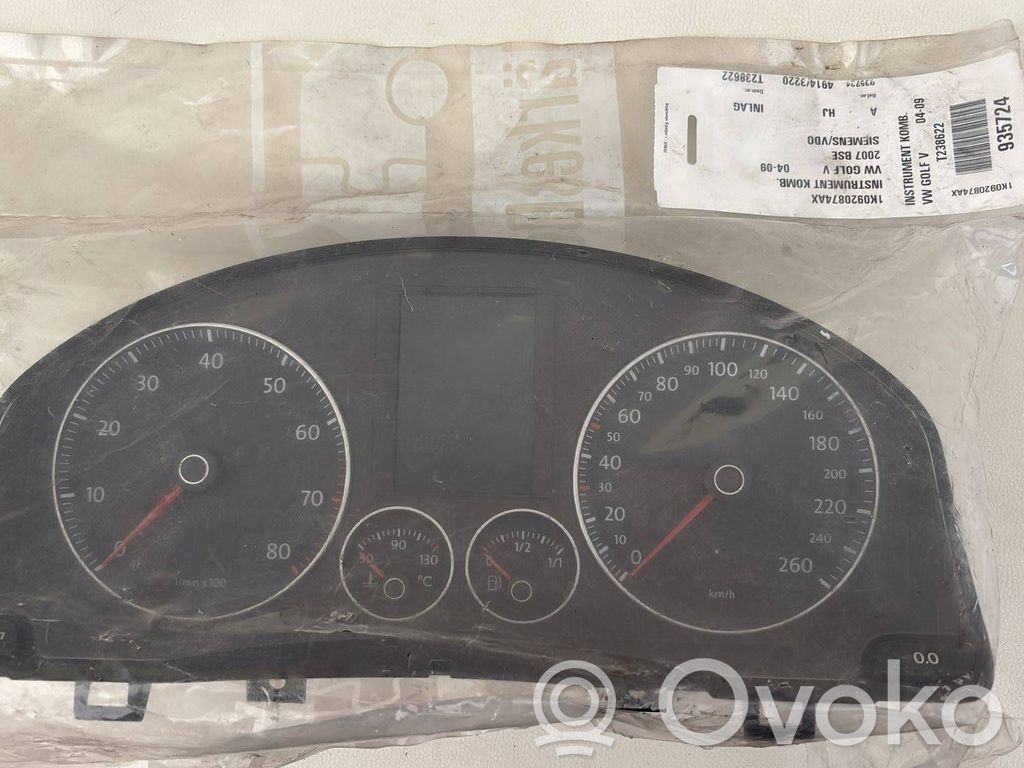 Volkswagen Golf Plus Vitezometru (grup de instrumente) 