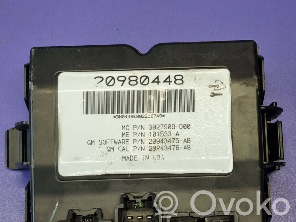 Opel Insignia A Tailgate/trunk control unit/module 