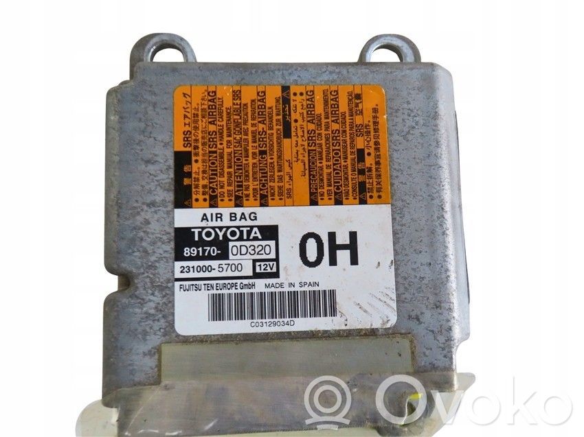 Toyota Yaris Airbag control unit/module 