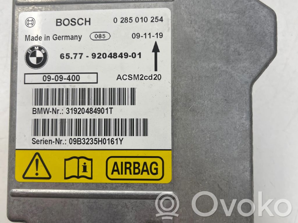 Unidad de control/módulo del Airbag   9204849,31920484901T,0285010254,ACSM2C020