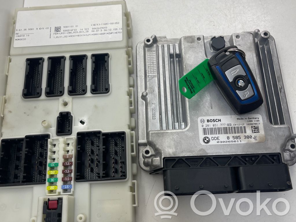 Komputer / Sterownik ECU i komplet kluczy   0281031777,8585380,030265611