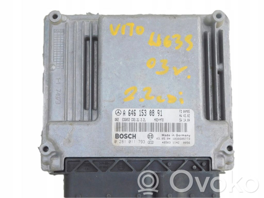 Mercedes-Benz Vito Viano W639 Sterownik / Moduł ECU 