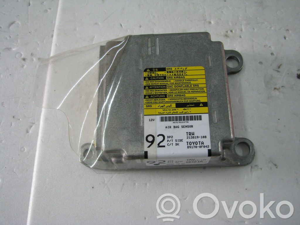 Toyota Corolla Verso AR10 Airbag control unit/module 