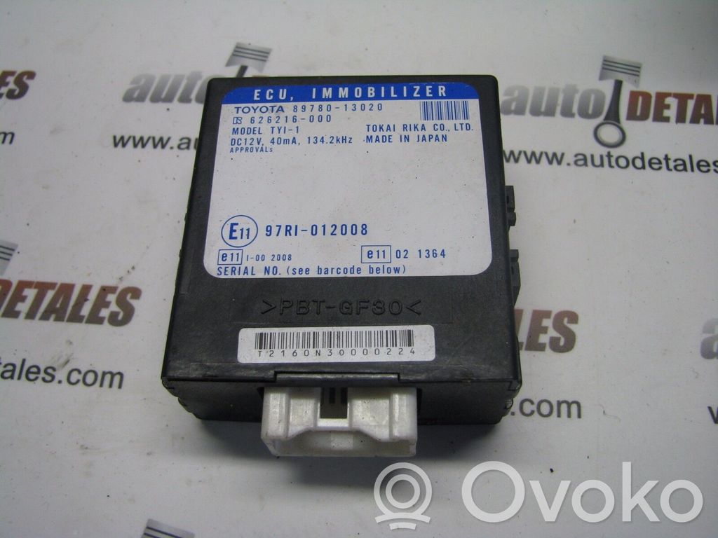 Toyota Corolla Verso E121 Immobilizer control unit/module 