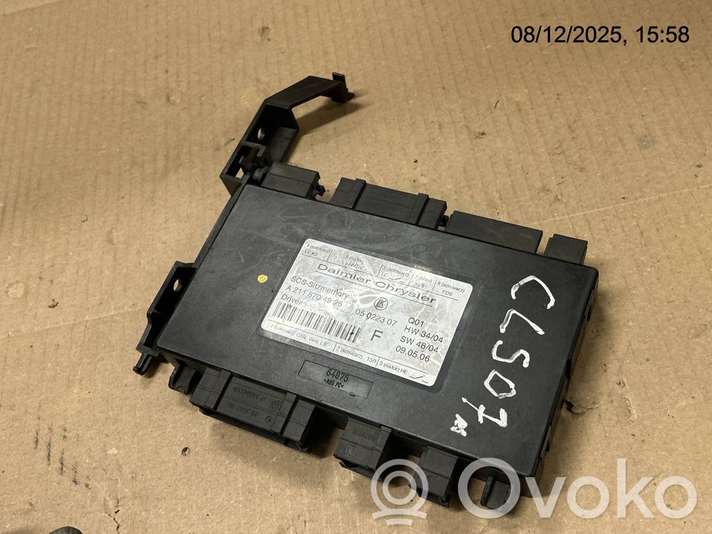 Mercedes-Benz CLS C219 Module de commande de siège 