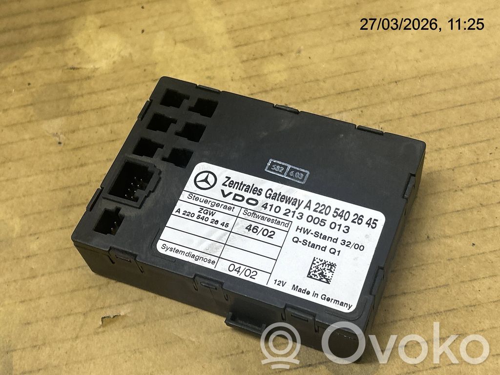 Mercedes-Benz S W220 Módulo de control Gateway 