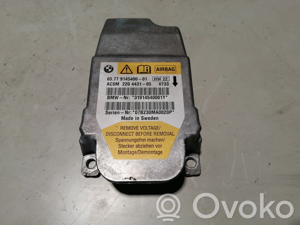 BMW 5 E60 E61 Unidad de control/módulo del Airbag 
