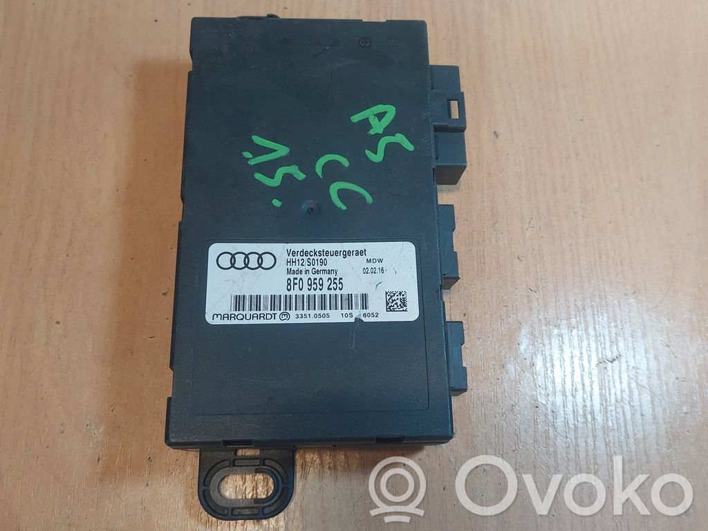 Audi A5 8T 8F Unité de commande de toit cabriolet 