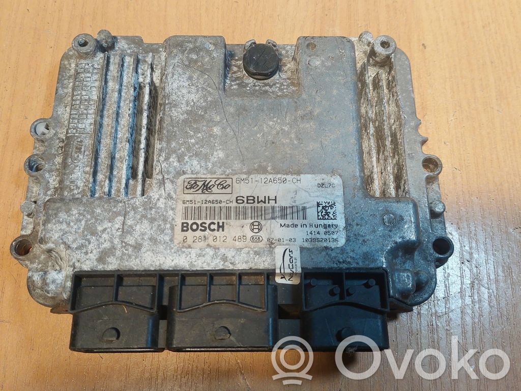 Engine control unit/module ECU   6M5112A650CH,0281012489